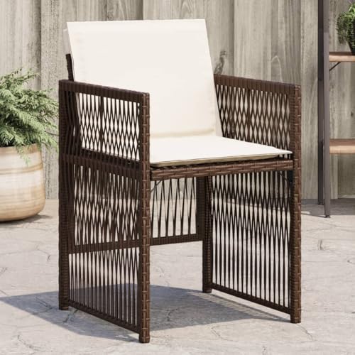 WenjingqiES-364969 Gartenstühle mit Kissen, 4 Stück, Polyrattan, Braun WenjingqiES-364969 Gartenstühle mit Kissen, 4 Stück, Polyrattan, Braun von Genérico