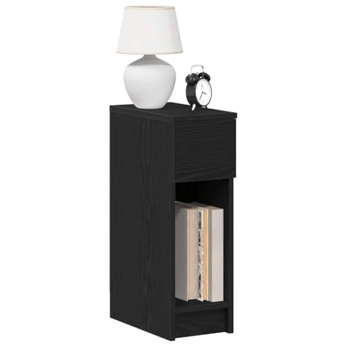 WenjingqiES-858697 Nachttisch mit Schublade, Eiche, Schwarz, 20 x 36 x 60 cm WenjingqiES-858697 Nachttisch mit Schublade, Eiche, Schwarz, 20 x 36 x 60 cm von Genérico