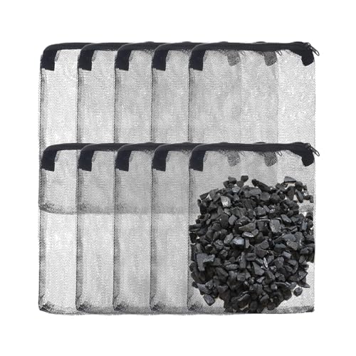 Wiederverwendbare Aquariumfiltermedien, Netzfilterbeutel mit Reißverschluss | Aquarium Filter Network Bag-10 Stück Aquariumfiltermedien mit Reißverschluss für Aquarium, v von Genérico