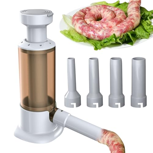 Würstchenmaschine, vertikale Wurstmaschine – Wiederverwendbare und schnelle und einfache Wurstfüllmaschine, vertikaler Wurstfüller, mit 4 Röhren Würstchenmaschine, vertikale Wurstmaschine – Wiederverwendbare und schnelle und einfache Wurstfüllmaschine, vertikaler Wurstfüller, mit 4 Röhren von Genérico