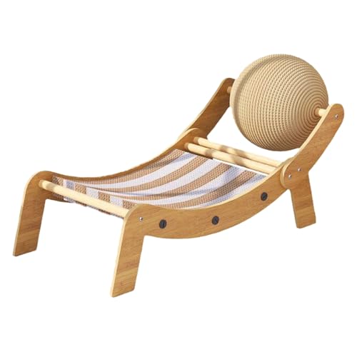 für Katzenstuhl, mit Spielzeugball, zum Spielen und Ausruhen, Möbel für Haustiere aus Wellpappe, für Langeweile, Balkon für Katzenstuhl, mit Spielzeugball, zum Spielen und Ausruhen, Möbel für Haustiere aus Wellpappe, für Langeweile, Balkon von Genérico