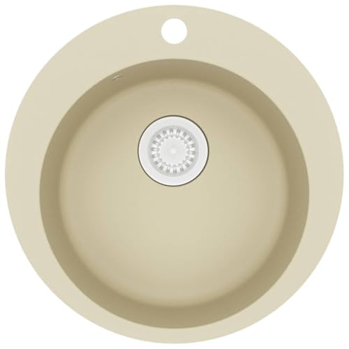 wenjingqi 144864 Küchenspüle aus Granit mit einem runden Becken, beige wenjingqi 144864 Küchenspüle aus Granit mit einem runden Becken, beige von Genérico