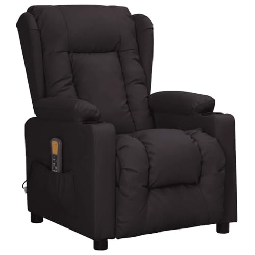 wenjingqi 3093450 Massagesessel, höhenverstellbar, Kunstleder, Schwarz von Genérico