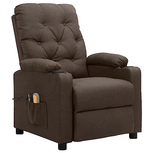 wenjingqi 3098855 Elektrischer Massagesessel, Stoff, Braun von Genérico