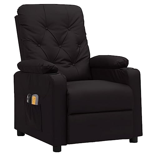 wenjingqi 3098870 Elektrischer Massagesessel, Kunstleder, Schwarz von Genérico