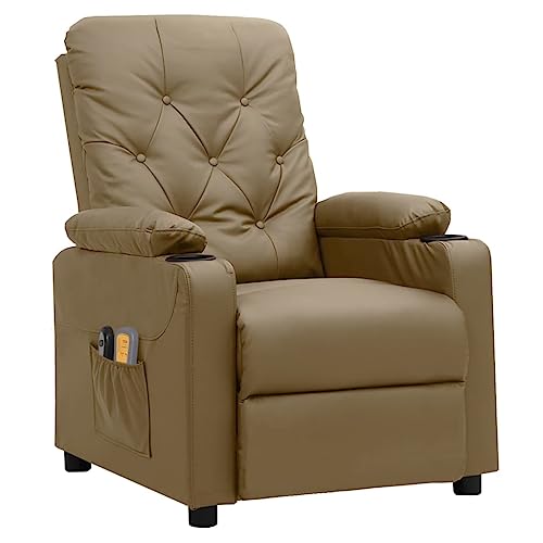 wenjingqi 3098872 Elektrischer Massagesessel, Kunstleder, Cappuccino von Genérico