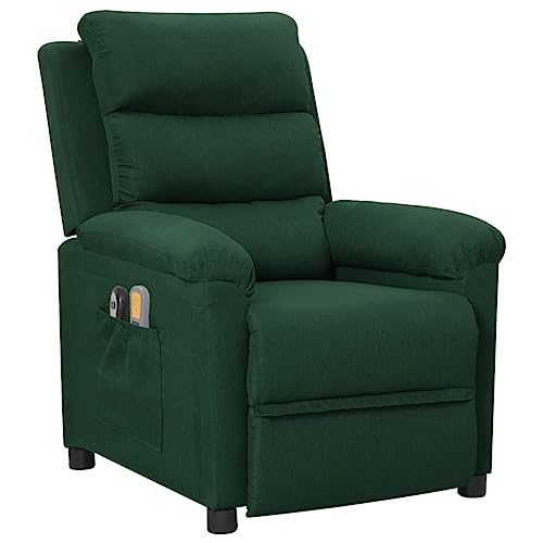 wenjingqi 3098981 Elektrischer Massagesessel, Stoff, Dunkelgrün von Genérico