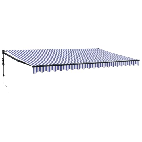 wenjingqi 3154500 Automatische einziehbare Markise, Blau, 5 x 3 m von Genérico