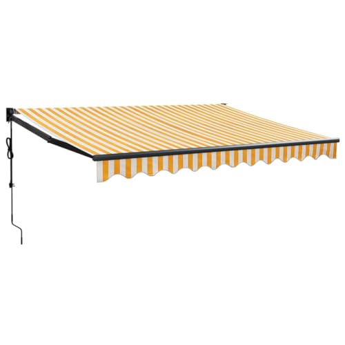 wenjingqi 3154507 Automatische einziehbare Markise, Gelb, 3,5 x 2,5 m von Genérico