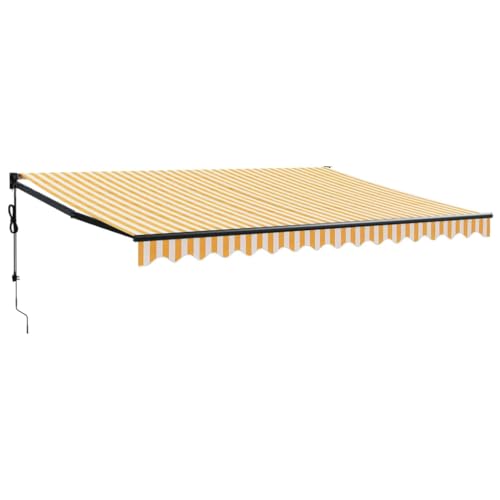 wenjingqi 3154508 Automatische einziehbare Markise, Gelb und 4 x 3 m von Genérico