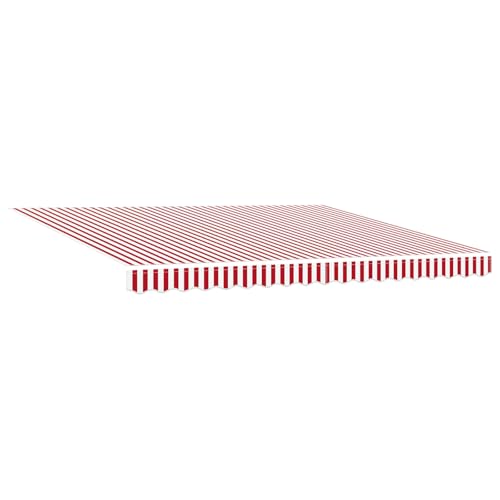 wenjingqi 3330556 Automatische einziehbare Markise, rote Streifen, 400 x 300 cm von Genérico