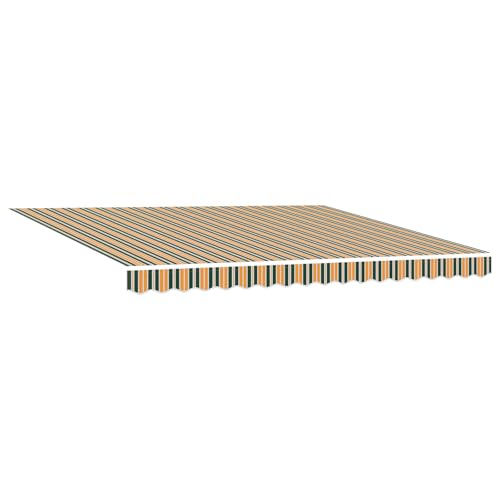 wenjingqi 3330716 Automatische einziehbare Markise, Grün und Gelb, 400 x 300 cm von Genérico