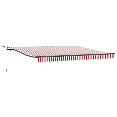 wenjingqi 3330758 Automatische einziehbare Markise mit rotem LED-Streifen, 400 x 350 cm wenjingqi 3330758 Automatische einziehbare Markise mit rotem LED-Streifen, 400 x 350 cm von Genérico