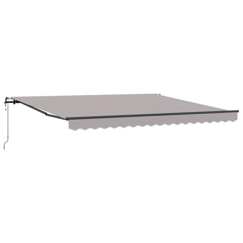 wenjingqi 3330805 Automatische einziehbare Markise, Hellgrau, 400 x 350 cm von Genérico