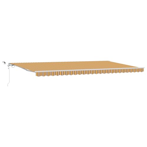 wenjingqi 3331624 Automatische einziehbare Markise mit mehrfarbigem LED-Streifen, 600 x 300 cm von Genérico