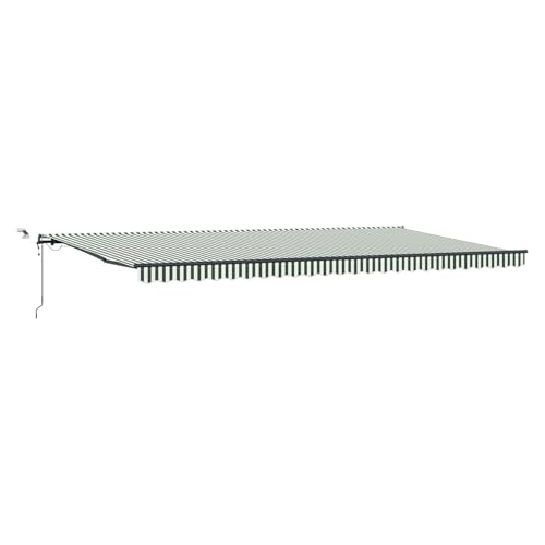 wenjingqi 3331812 Automatische einziehbare Markise mit grüner LED, 600 x 350 cm von Genérico