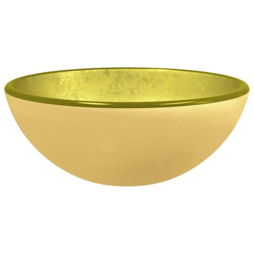 wenjingqi 345259 Waschbecken aus gehärtetem Glas, goldfarben, 30 x 12 cm wenjingqi 345259 Waschbecken aus gehärtetem Glas, goldfarben, 30 x 12 cm von Genérico