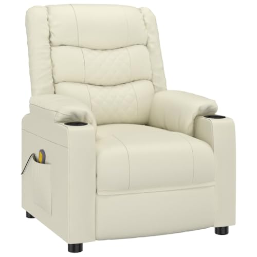 wenjingqi 348050 Massagesessel aus Kunstleder, cremefarben von Genérico