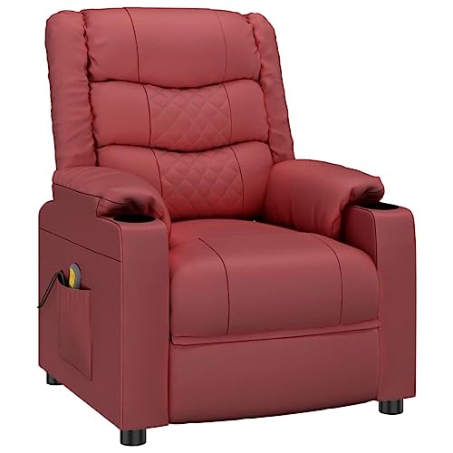 wenjingqi 348053 Massagesessel aus Kunstleder, Rot von Genérico
