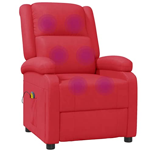 wenjingqi 348466 Massagesessel aus Kunstleder, Rot von Genérico