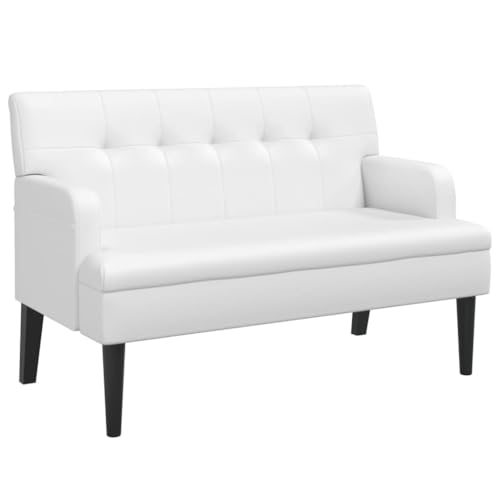 wenjingqi 372154 Bank mit Rückenlehne, Kunstleder, 112 x 65,5 x 75 cm von Genérico