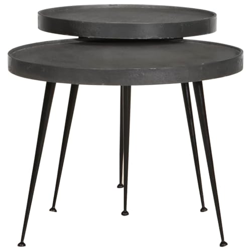 wenjingqi 373636 Couchtisch, 2 Stück, schwarzes Sperrholz wenjingqi 373636 Couchtisch, 2 Stück, schwarzes Sperrholz von Genérico