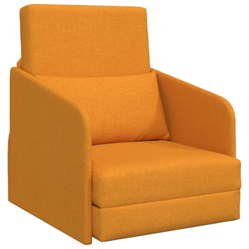 wenjingqi 4106645 Bodensofa 2-in-1, Dunkelgelb, 65 x 80 x 83 cm, Stoff von Genérico