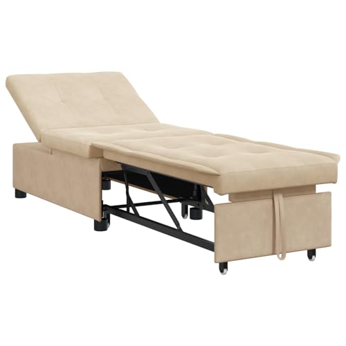 wenjingqi 42008611 Schlafsofa, 3-in-1, ausklappbares Design, Stoff, cremefarben wenjingqi 42008611 Schlafsofa, 3-in-1, ausklappbares Design, Stoff, cremefarben von Genérico