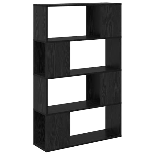 wenjingqi 875202 Unterhaltungszentrum Eiche Schwarz Holz Engineered von Genérico