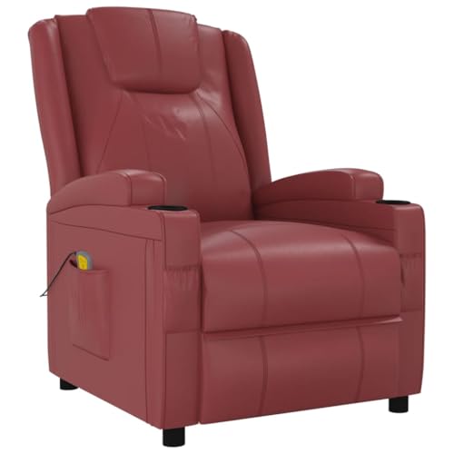 wenjingqi Massagesessel aus Kunstleder, Rot, 321315 von Genérico