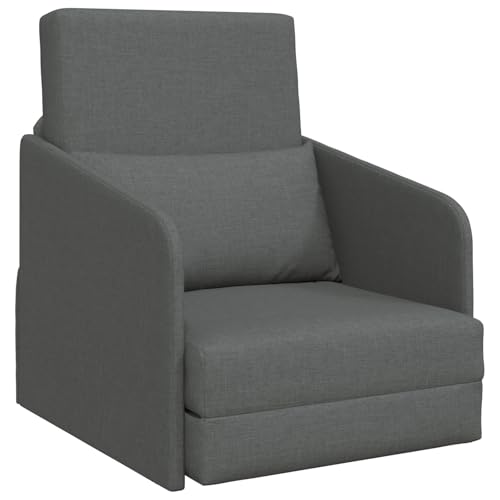 wenjingqi Schlafsofa 2-in-1, dunkelgrau, 65 x 80 x 83 cm, Stoff, 4106638 von Genérico
