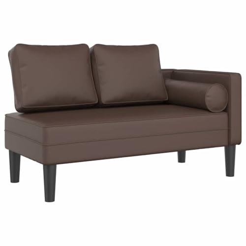 wenjingqi Schlafsofa mit Kissen, Kunstleder, Braun, 4007566 wenjingqi Schlafsofa mit Kissen, Kunstleder, Braun, 4007566 von Genérico
