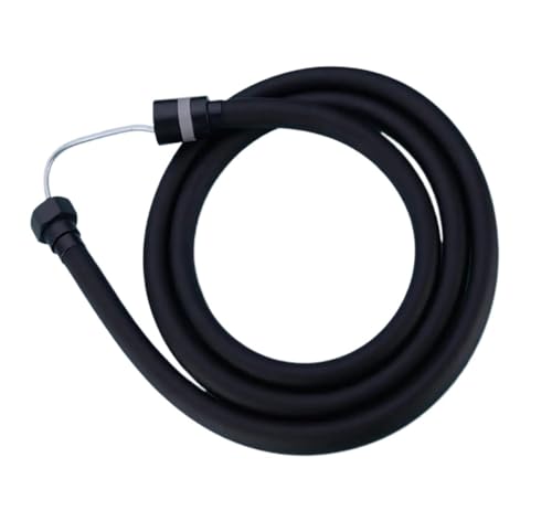 1,5 m/2 m langer Hochdruck-PVC-Duschschlauch für Handbrause, flexibler Duschschlauch, mattes Schwarz, 2 m von Générique