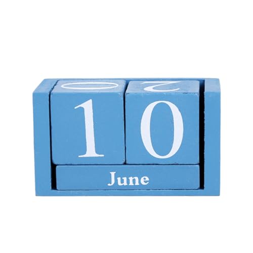 1 x Holzkalenderblöcke – 9,5 x 5 x 4,3 cm Datumsanzeigeblock | Block Kalender für den Schreibtisch | Elegant Month Date Display Blöcke, Holz Wiederverwendbare Dekoration und Schreibtischzubehör für von Générique