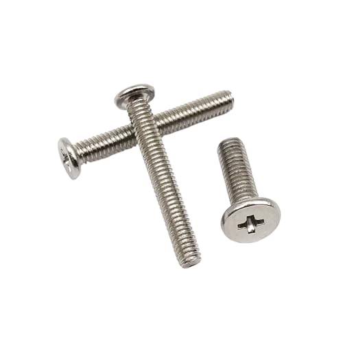 25/50 Stück ultradünne Kreuzschlitzschrauben M1.2 M1.4 M1.6 M2 M2.5 M3 M4 (Silber, 2 mm _ M1.4 50 Stück) von Générique