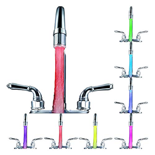 7 Farben LED Wasserhahn Aerator Sprayer Teil Temperatur Sensor LED Licht Wasserhahn Aerator für Küche Sink Bad Dusche von Générique