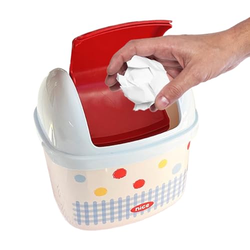 Abfalleimer für Büro | Kosmetikeimer mit Deckel für Tisch, Mülleimer für Büro, Arbeitsplatte, Auto, Innenbereich, Badezimmer, Schlafzimmer, Küche, Außenbereich | für Innen und Außen Abfalleimer für Büro | Kosmetikeimer mit Deckel für Tisch, Mülleimer für Büro, Arbeitsplatte, Auto, Innenbereich, Badezimmer, Schlafzimmer, Küche, Außenbereich | für Innen und Außen von Générique