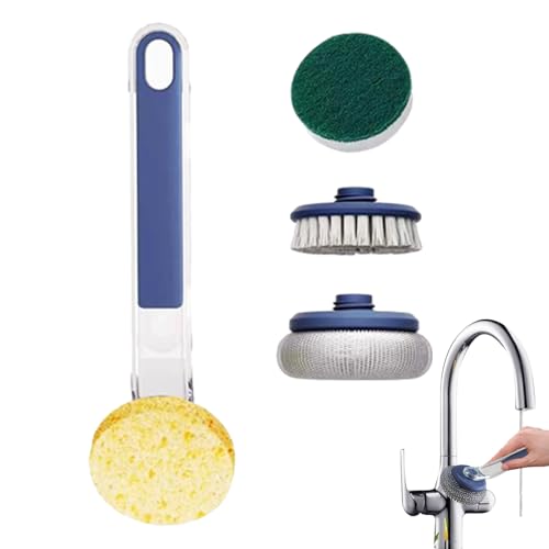 Abnehmbares Edelstahl-Sauger - Rostbeständiges Geschirr-Reinigungspad, Küchenwaschwerkzeug | Starke Scheuerbürste mit ergonomischem Griff für Teller, Fall von Générique