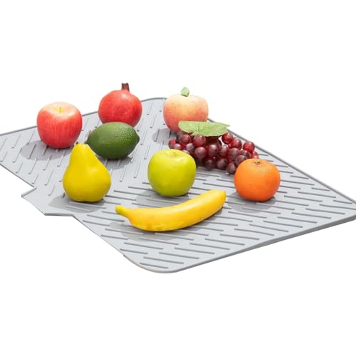 Abtropfmatte aus Silikon, Abtropfmatte aus Silikon für Küchentheke, Abtropfmatte aus Silikon mit Ablaufkante | Küchenarbeitsmatte, Matte von Générique