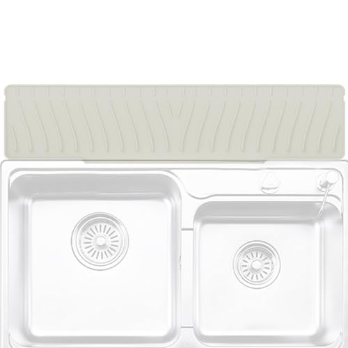 Abtropfmatte aus Silikon, Abtropfmatte für Küchenspüle, 55,9 x 10,9 cm, aus Silikon, für Arbeitsplatte, Feuchtigkeitsverhinderungsmatte, faltbar, für Badezimmer von Générique