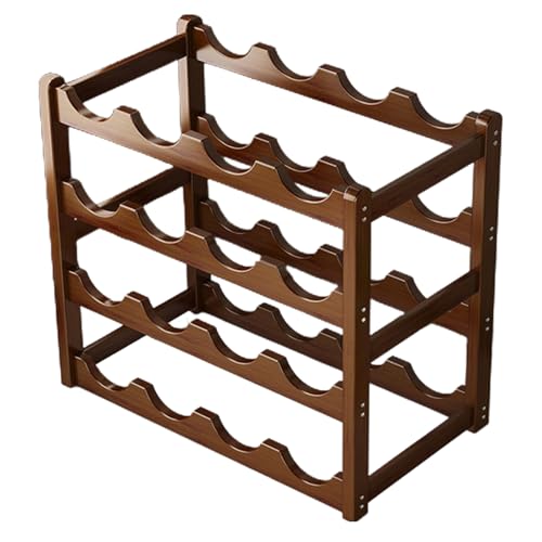 Affich Weinflaschenregal aus Holz – Weinregal mit 4 Ebenen, platzsparender Organizer für Schränke | Ständer mit 20 Flaschen für die Speisekammer oder die Theke von Générique