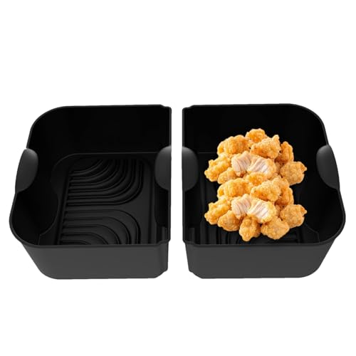 Air Fryer aus Silikon für die Küche – Wiederverwendbare Luftfritteusen-Fritteuse-Auskleidung für Küche – Ersatz-Luftfritteusen-Topf – Silikon-Luftpfannenbeschichtung – Zugang von Générique