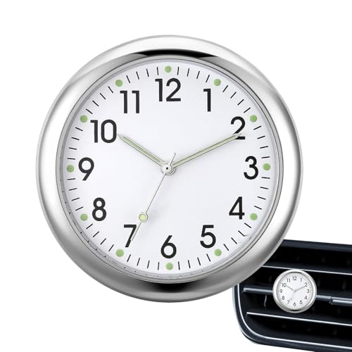 Analoge Autouhr zum Aufkleben – analoge Autouhr mit Beleuchtung | Leuchtuhren für Lüftungsgitter des Autos, analoge Uhr für das Armaturenbrett des Autos, kleine Hor von Générique