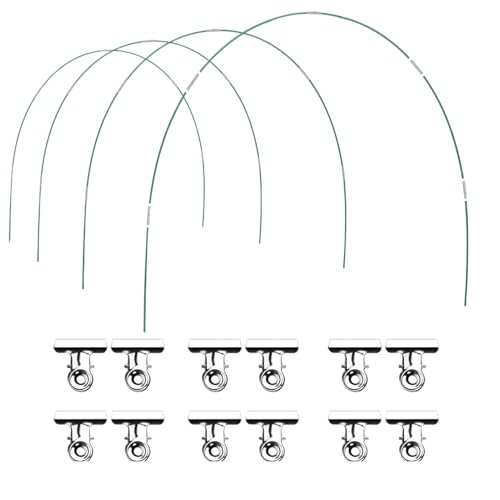 Anpassbarer Greenhouse Hoop – Garten-Tunnelrahmen für begrünte Beds, flexible gebogene Rohre | langlebige Pflanzenabdeckung für Strawberries, Gemüsegärten, Kräuter, Gartennetting Vogelfrost von Générique