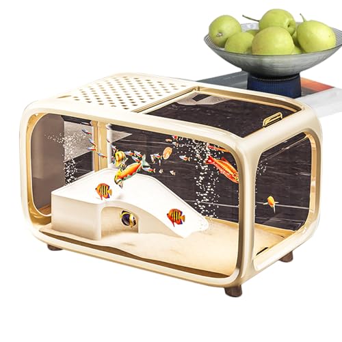 Aquarium Tank Acryl transparent | Bürofisch mit Kletterdekor | Transparente Wassertierbehälter für die Wasserpflanzung von Turtle Betta Tur von Générique