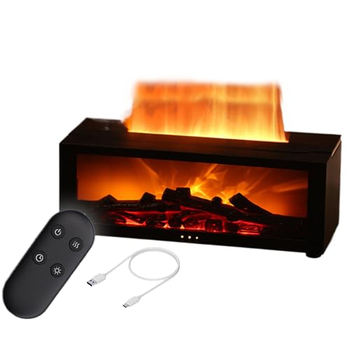 Aromatherapie Diffusor Kamin, 7 Farben Flammendiffusor Luftbefeuchter Auto Timer Wasserlos Desktop Luftbefeuchter mit Fernbedienung Luftbefeuchter Nebel Aromatherapie Diffusor Kamin, 7 Farben Flammendiffusor Luftbefeuchter Auto Timer Wasserlos Desktop Luftbefeuchter mit Fernbedienung Luftbefeuchter Nebel von Générique
