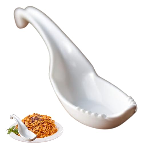 Asiatischer Suppenlöffel – chinesischer Suppenlöffel | Ramen Löffel | NOODLE SOUPP KREATIVE SPOONS | Mehrzweck-Servierlöffel | Große japanische Nudellöffel Soba Ramen Pho von Générique