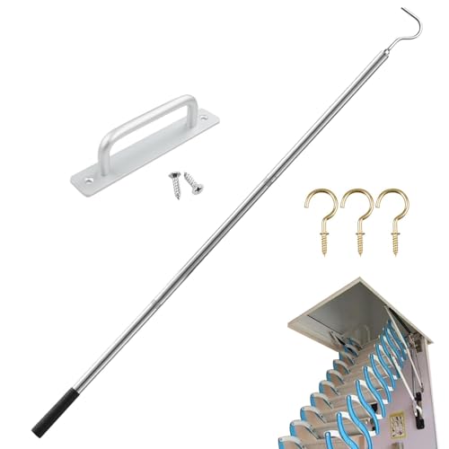 Attic Pull System Hook Set – Pull Down Ladder Teile | Ladder Safety System | effizientes Labor Saving Ladder Pull System Kit | Tragbares Ladder Zubehör für Home Improvement Attic Pull System Hook Set – Pull Down Ladder Teile | Ladder Safety System | effizientes Labor Saving Ladder Pull System Kit | Tragbares Ladder Zubehör für Home Improvement von Générique