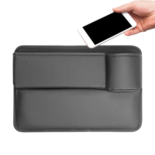 Aufbewahrungsbox für Autositze, Autositz-Organizer, multifunktionaler Sitz-Organizer aus PU-Leder Slim PU – Becherhalter für schwere Verwendung von Générique