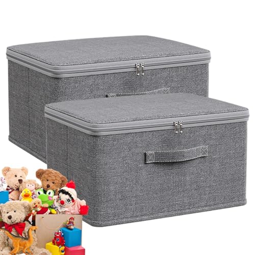 Aufbewahrungsboxen für Schränke – Aufbewahrungsbox aus Stoff 2 Stück | Aufbewahrungsbehälter für Schrank mit abgedecktem Regal – abschließbar | Aufbewahrungsbox für Kleidung groß Aufbewahrungsboxen für Schränke – Aufbewahrungsbox aus Stoff 2 Stück | Aufbewahrungsbehälter für Schrank mit abgedecktem Regal – abschließbar | Aufbewahrungsbox für Kleidung groß von Générique